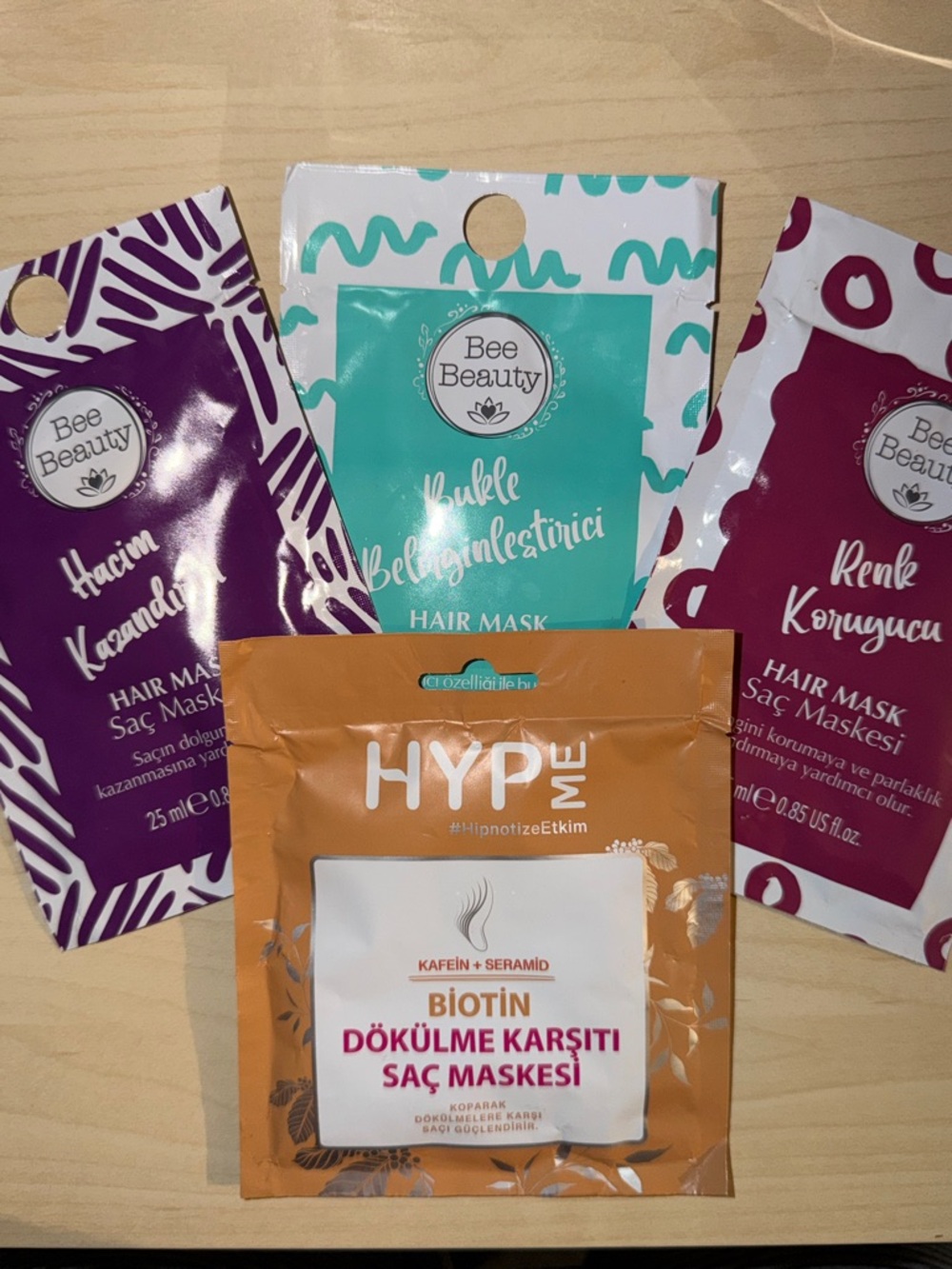 Set of (4) Turkish Hair Masks